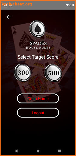 Spades House Rules screenshot