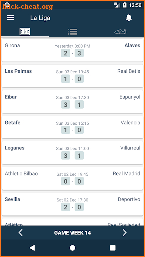Spain Football League. LA LIGA live scores matches screenshot