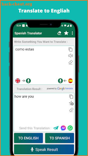 Spanish English Translator screenshot