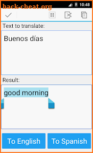 Spanish English Translator Pro screenshot