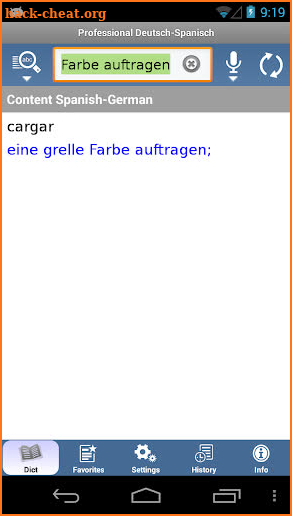 Spanish German Translator Dictionary Professional screenshot