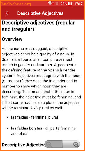 Spanish Grammar Free screenshot