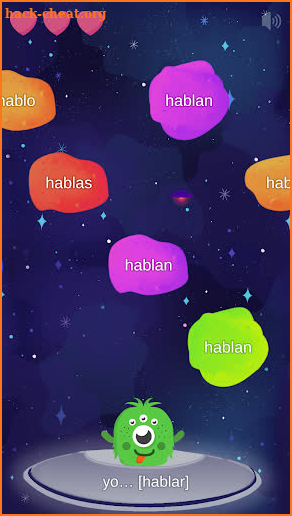 Spanish Verbs Galaxy Game screenshot