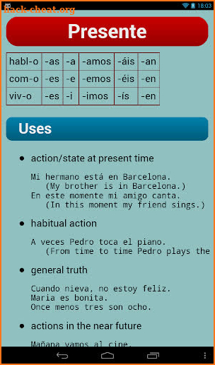 Spanish Verbs Pro screenshot