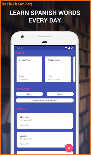 Spanish Word of the Day : Learn new Spanish words screenshot