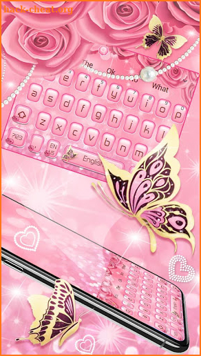 Sparkle Butterfly Keyboard Theme screenshot