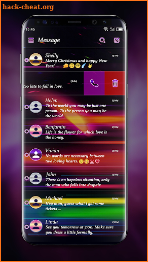 Sparkle Color Sms Theme screenshot
