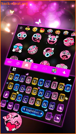 Sparkle Fairy Butterfly Keyboard Theme screenshot