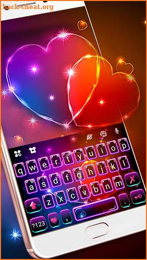 Sparkle Hearts Keyboard Theme screenshot