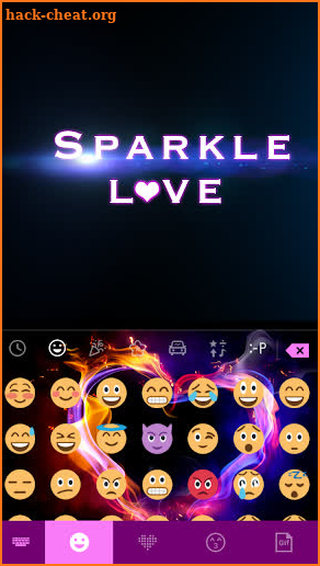 Sparkle Love 💘 Keyboard Theme screenshot