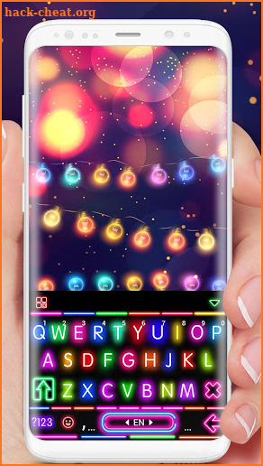 Sparkle Neon Lights Keyboard Theme screenshot
