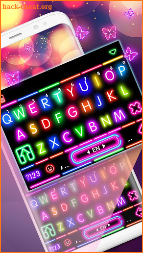 Sparkle Neon Lights Keyboard Theme screenshot