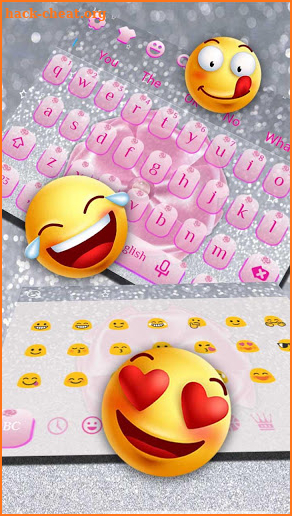 Sparkle Pink Bow Keyboard screenshot