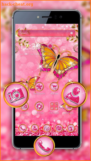 Sparkle Pink Glitter Butterfly screenshot