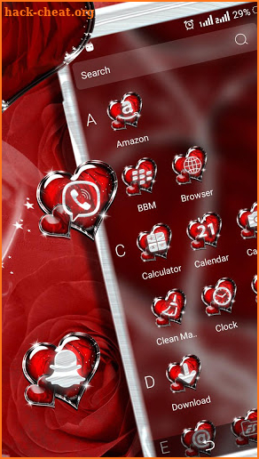 Sparkle Red Rose Launcher Theme screenshot