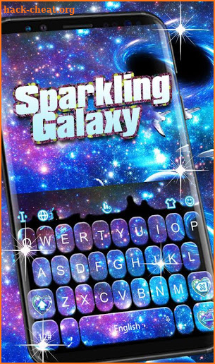 Sparkling Galaxy Keyboard Theme screenshot