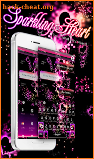 Sparkling Heart Keyboard Theme screenshot