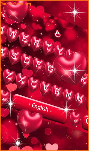 Sparkling Heart Love Keyboard Theme screenshot
