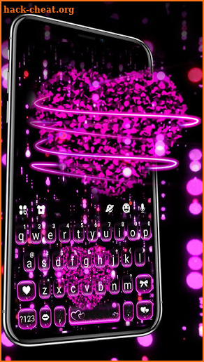 Sparkling Hearts 3d Keyboard Theme screenshot