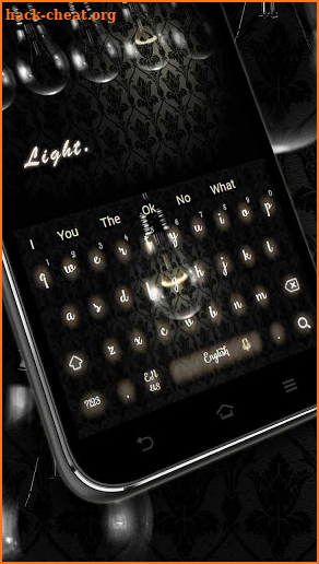 Sparkling Light Bulb Keyboard screenshot