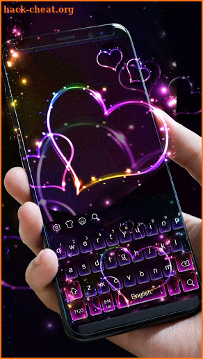 Sparkling Love Heart Keyboard screenshot