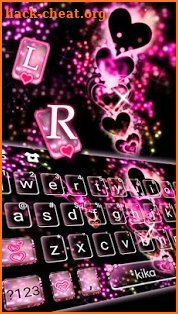 Sparkling Love Keyboard Theme screenshot