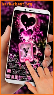 Sparkling Love Keyboard Theme screenshot