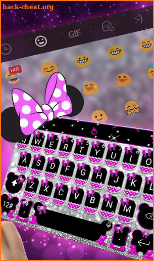 Sparkling Minny Bowknot Keyboard Theme screenshot