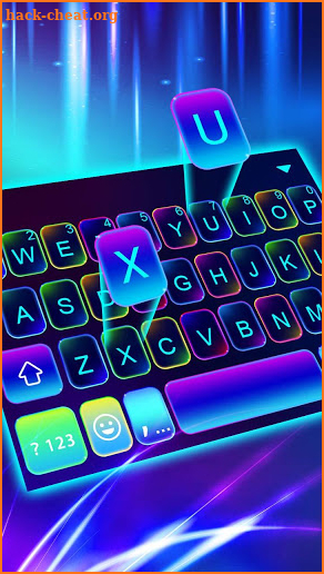 Sparkling Neon 3d Keyboard Theme screenshot