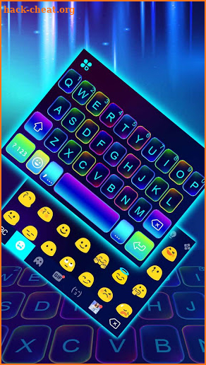 Sparkling Neon 3d Keyboard Theme screenshot