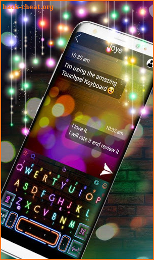 Sparkling Neon Light Keyboard Theme screenshot