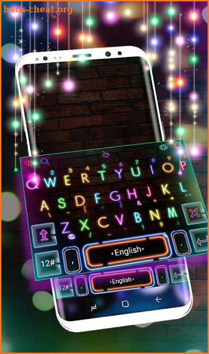 Sparkling Neon Light Keyboard Theme screenshot
