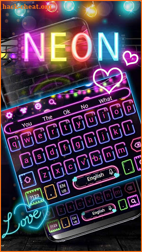 Sparkling Neon Lights Keyboard screenshot