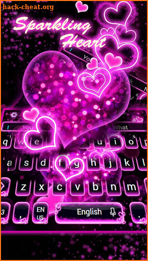 Sparkling Neon Pink Keyboard screenshot