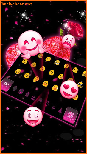 Sparkling Pink Love Keyboard screenshot