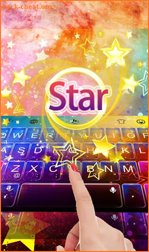 Sparkling Purple Stars Keyboard Theme screenshot