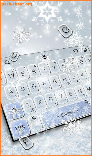 Sparkling Snowflake Keyboard Theme screenshot