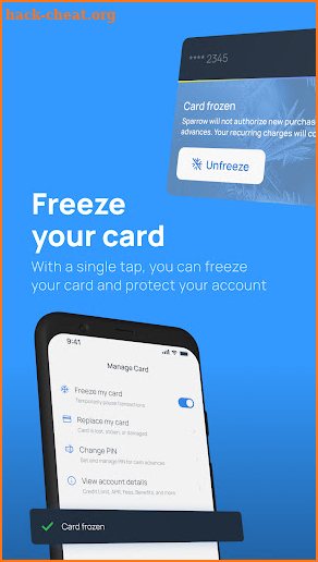 Sparrow Card App screenshot