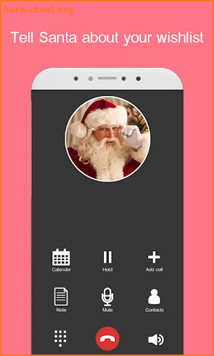 Speak to Santa Clause on fake video call & message screenshot