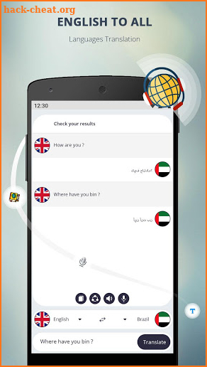 Speak translation with voice typing screenshot