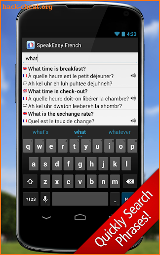 SpeakEasy French ~ Phrasebook screenshot