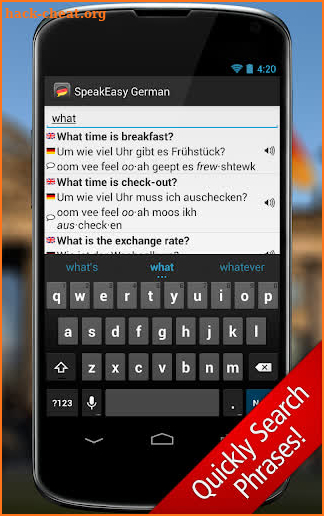 SpeakEasy German ~ Phrasebook screenshot