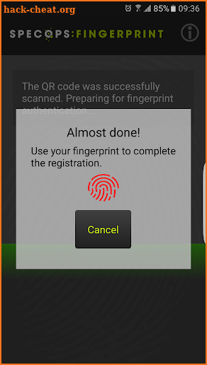 Specops Fingerprint screenshot