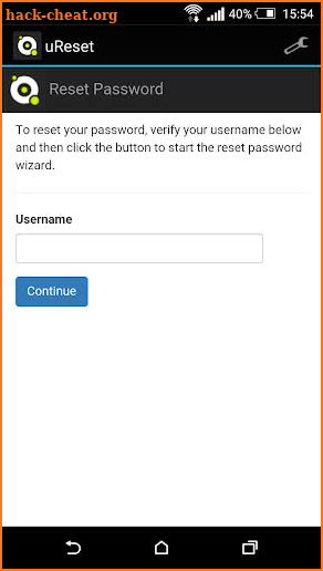 Specops Password Reset screenshot