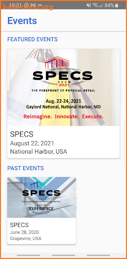 SPECS screenshot