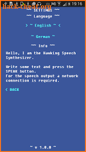 Speech Synthesizer - Hawking screenshot