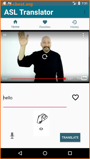 Speech to ASL screenshot