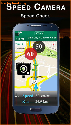 Speed Camera Radar on Road - GPS Speedometer 2018 screenshot