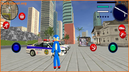 Speed Sonc Stickman Rope Hero Adventure Crime City screenshot
