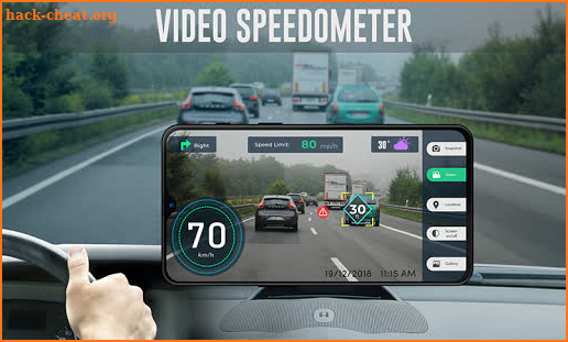 Speedometer Dash Cam: Speed Limit & Car Video App screenshot